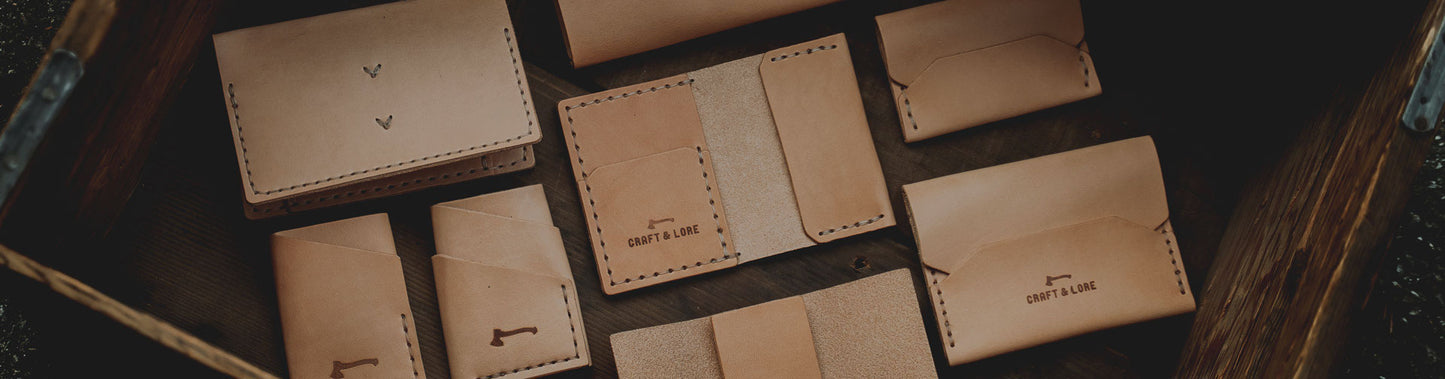 Handmade leather wallets durable rugged USA PNW