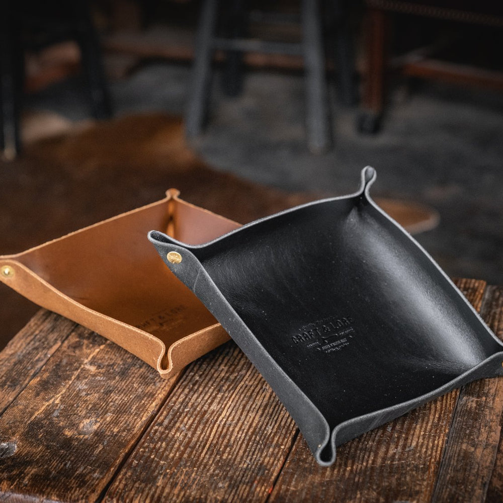 EDC Valet Tray, Leather Catch-all for Everyday Carry Handmade