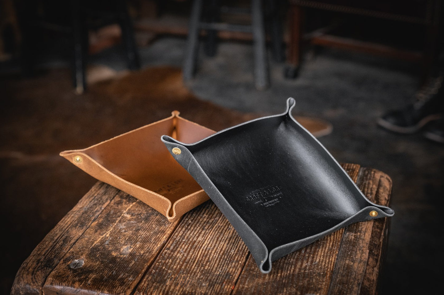 EDC Valet Tray, Leather Catch-all for Everyday Carry Handmade