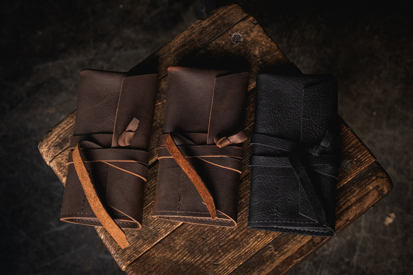 Rustic Leather Pipe Roll Handmade quality tobacco smoke pipe smoking art supply everyday carry utility durable rugged style