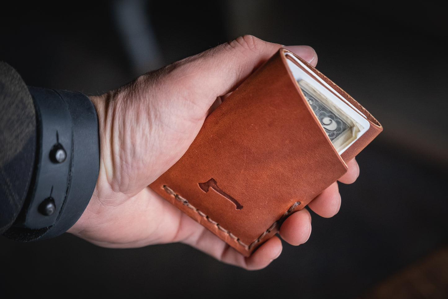 Twobit Wallet handmade minimal leather card usa made everyday carry patina durable rugged quality