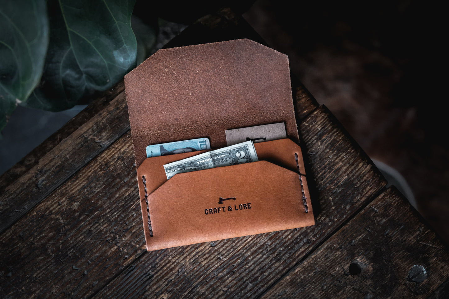 Enfold Wallet Horween Dublin Handmade Quality Durable Alternative Unique Original Design Style Buck Brown Wickett Craig Natural Veg Tan Patina