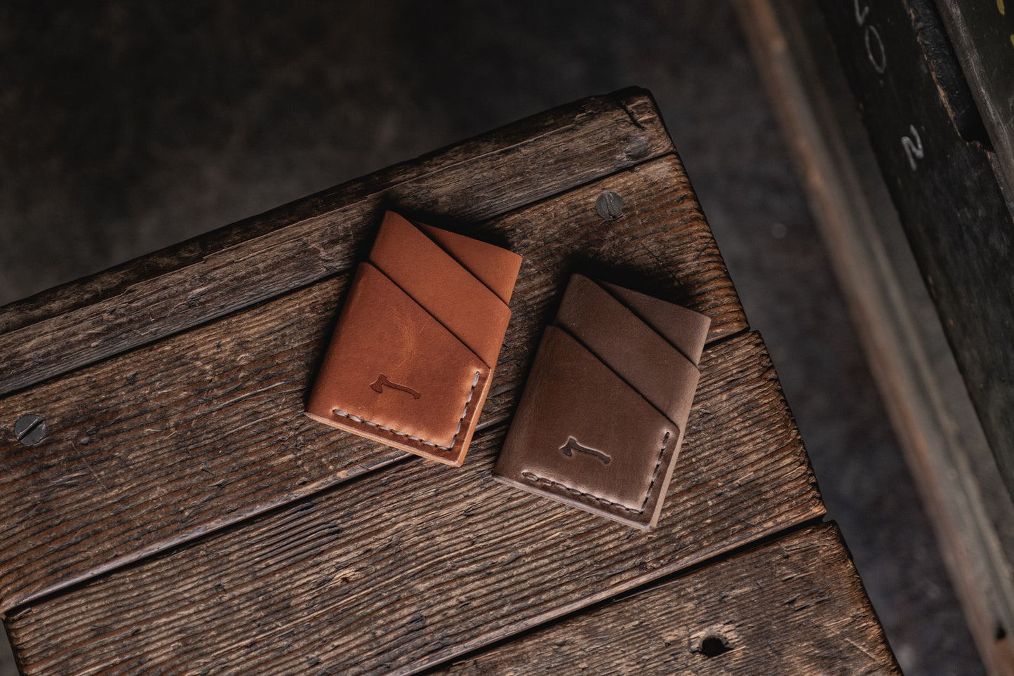 Port Wallet, Compact Slim Horween Chromexcel Dublin Leather Minimal Card Wallet Handmade Everyday Carry